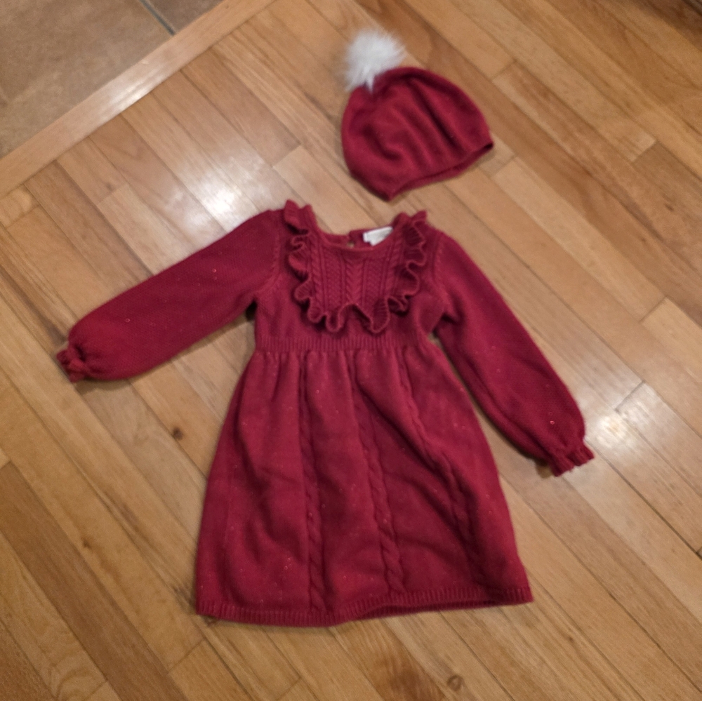 Cynthia Rowley Sweater Dress Matching Hat Set